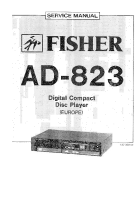 Fisher AD-823 - Service Manual